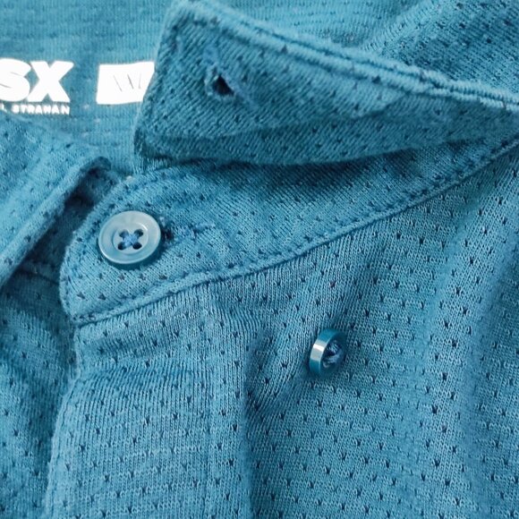 MSX by Michael Strahan polo shirt men's size XXL teal lightweight short sleeve - Picture 9 of 11